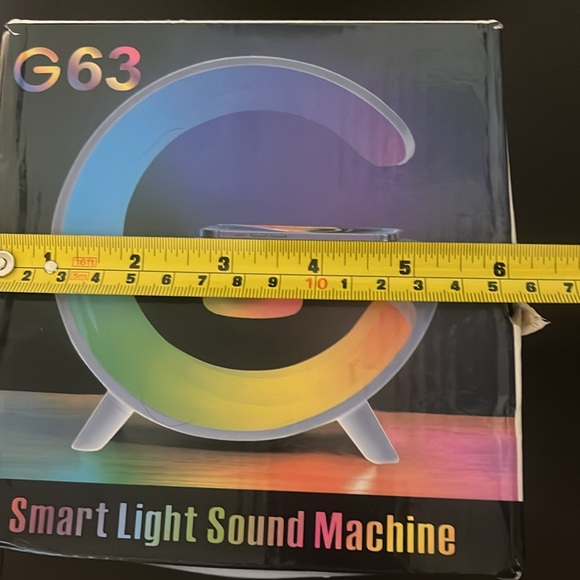 Smart Light, Phone Charger,  Wireless Charging- Sound Machine Big G New In Box - Picture 5 of 7